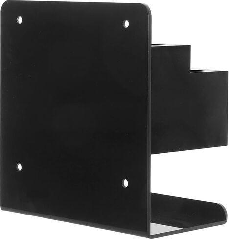 MyGift Premium Black Acrylic Dry Erase Marker Holder with 10 Slots and Bottom Eraser Tray, Wall Mounted Whiteboard Accessories Organizer Rack for Home Office School in Saudi Arabia