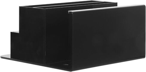MyGift Premium Black Acrylic Dry Erase Marker Holder with 10 Slots and Bottom Eraser Tray, Wall Mounted Whiteboard Accessories Organizer Rack for Home Office School in Saudi Arabia