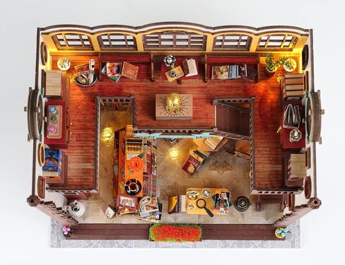 DIY Tiny House Making Kit, Handmade Crafts Kit for Adults, 3D Wooden Mini Doll House Kit with LED Light (Kelly's Pet Shop) in Saudi Arabia
