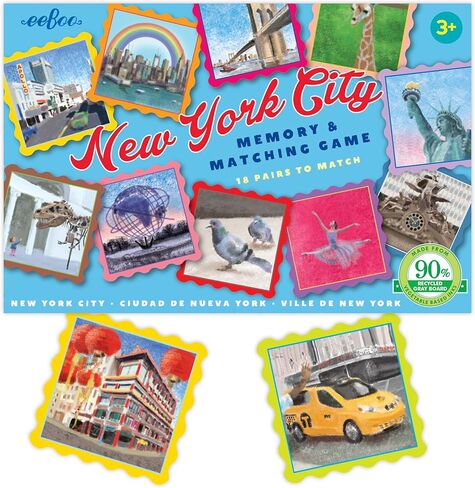 eeBoo: New York City Little Memory and Matching Game, Sharpens Recognition, Concentration and Memory Skills, for Ages 3 and Up, Provides Interaction Between Child and Parent in Saudi Arabia