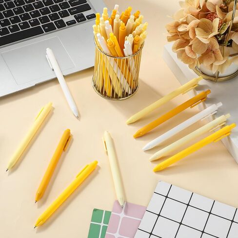 50 Pcs Ballpoint Pens Bulk Retractable Writing 1.0 mm Medium Point Black Ink Cute Pens Smooth Writing Color Fancy Gift for Teacher Students Employees Office School Home Supplies (Green Series) in Saudi Arabia