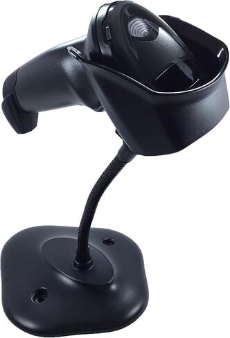 ماسح باركود سلكي محمول من Zebrα DS2208-SR (تصوير، 2D/1D، IP52، أسود)، يتضمن حامل وسلك USB in Saudi Arabia