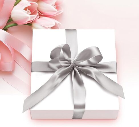 AuroWish 3 Pack 7x7x3.5 Inches White Gift Boxes with Magnetic Lids for Presents, Gift boxes with Ribbon for Wedding, Christmas, Birthday, Mother's Day, Father's Day, Groomsman Proposal Box in Kuwait