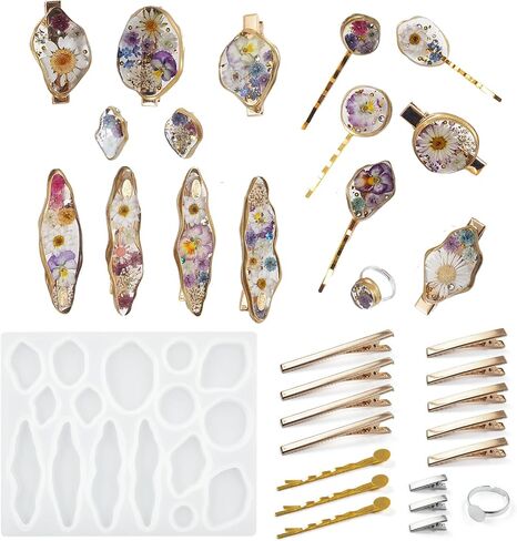 Resin Mold for Jewelry, Silicone Mold Jewelry Making Kit for Epoxy Resin with Fashionable Irregular Shapes (Irregular) in Saudi Arabia