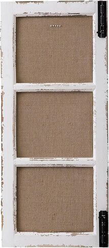 SOFE 32 Inch Long Linen Framed Bulletin Board, Creative Window Frame Wall Decor, Distressed White Fabric Pin Board, Narrow Farmhouse Message Board Decorative Vision Board/Memo Board in Saudi Arabia
