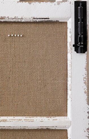 SOFE 32 Inch Long Linen Framed Bulletin Board, Creative Window Frame Wall Decor, Distressed White Fabric Pin Board, Narrow Farmhouse Message Board Decorative Vision Board/Memo Board in Saudi Arabia