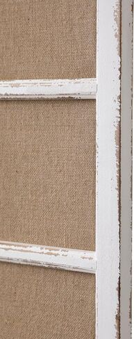 SOFE 32 Inch Long Linen Framed Bulletin Board, Creative Window Frame Wall Decor, Distressed White Fabric Pin Board, Narrow Farmhouse Message Board Decorative Vision Board/Memo Board in Saudi Arabia