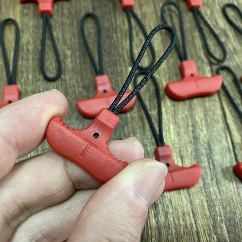 BJA Pack of 10 Pcs Heavy Duty T Shape Good Grip Zipper for Hands with Work Gloves | Arthritic Hands | Backpack Zipper Pulls in Saudi Arabia