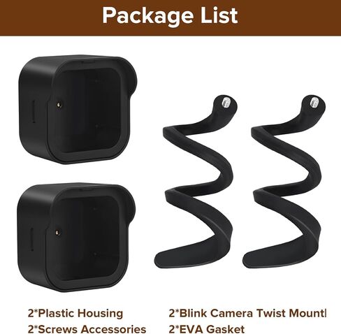 delilyn Flexible Twist Mount for All-New Blink Outdoor 4 (4th Gen) & Blink Outdoor (3rd Gen), Weatherproof Protective Housing with Charging Cutout and Gooseneck Mount for Blink Outdoor Camera in Saudi Arabia