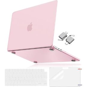 MOSISO Compatible with MacBook Air 13 inch Case 2025 2024 2023 2022 M3 A3113 M2 A2681, Ultra-Thin Natural Original Hard Shell Case&Keyboard Skin&Screen Film&Type C for MacBook Air 13.6, Black