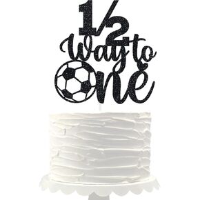 Baseball 1/2 Way to One Cake Topper half birthday decoration baby boys girls 6 month birthday party supplies