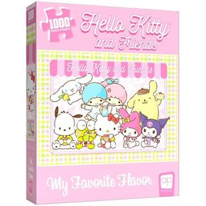 Hello Kitty® and Friends My Favorite Flavor 1000 Piece Jigsaw Puzzle | Collectible Puzzle Artwork Featuring Hello Kitty, Cinnamoroll, Keroppi | Officially-Licensed Hello Kitty Puzzle & Merchandise