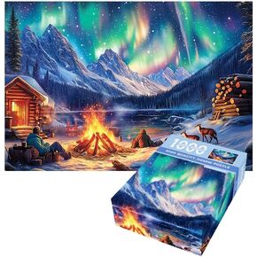 Starry Night Puzzle 1000 Pieces Van Gogh Mini Puzzle for Adults Artwork Jigsaw Puzzle Family Game (Starry Night)