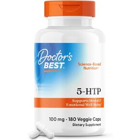 Doctor's Best 5-HTP, Promotes Mood Support, Calm & Relaxation, Non-GMO, Vegan, Gluten Free, Soy Free, 100 Mg