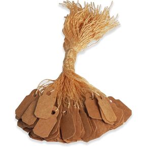 888 Display 300 Paper Kraft String Price Tags Jewelry Ring Sale Display (300 Pcs)