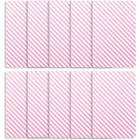 Samanter Pink Stripe Necklace Card Earring Cards for Display Jewelry Display Hanging Card Hang Tag 100Pack 3.5“ x 2.4inch
