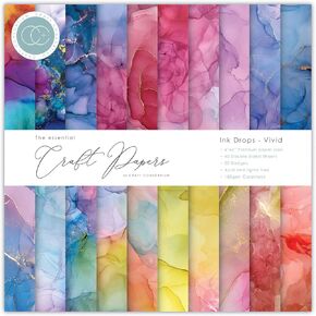 Craft Consortium Craft CON PAPRPAD 6", Ink Drops-Vivid, 20 Designs