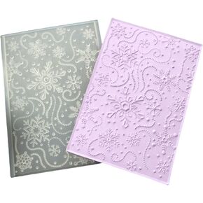 3D Snowflakes Embossing Folders for Card Making, 3 d Christmas Snowflake Embossing Folder Template for DIY Paper Crafting Scrapbooking Polymer Clay Decoration