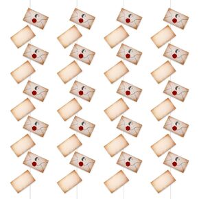 4pcs Magic Wizard Floating Acceptance Letters Banners, Envelop Banners with 40 Envelop Cards Pre-Assembled Christmas Halloween Party Decors Supplies