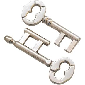 MilesMagic Magician's Cast Key Puzzle Metal Interlocking Keys Linking Unlinking Magic Trick