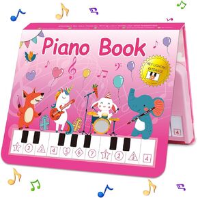 Toys for 3 Year Old Girl Gifts: Piano Book for Toddlers Kids Ages 3-5 3-4 4-5 3-6 5-8 - Educational Musical Piano Toy Ideal 3 4 5 6 7 8 Year Old Boys Girls Birthday Gift Present