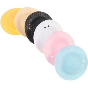 EXCEART Miniature Doll Hats - 24 Tiny Straw Hats for Dolls