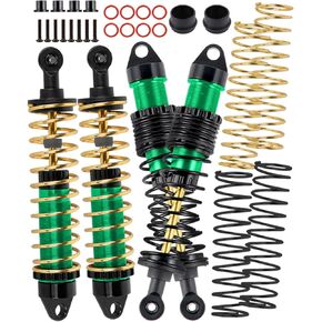 RC Upgrades Parts Aluminum Front Rear Assembled Full Metal Shocks for 1/10 Rustler/Slash/Stampede/Bandit VXL 4X4 4WD 2WD,Shocks Absorber Damper Full Big Bore,Red(4PCS)