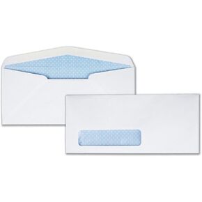 Quality Park, #10 Security Window Envelopes, Gummed, White, 500 per box (90130)