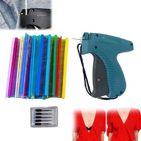 Fine Stitch Gun for Clothes, Mini Stitch Tagging Gun for Clothing,Quilting Hemming Tools Quick Stitch Sewing Gun with 5 Fine Needles & 2000 (blue-color pin)