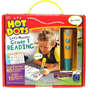 Educational Insights Hot Dots Let's Master 1st Grade Reading Set, Reading Workbooks, 2 Books with 100 Reading Lessons & Interactive Pen, Ages 6+