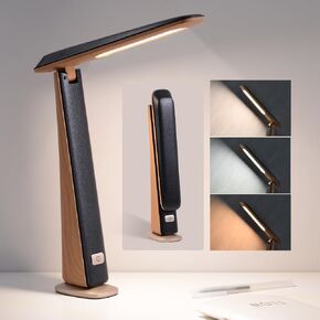 WILIT Rechargeable Lamps Cordless Table Lamp, Foldable Portable Desk Lamp - LED Battery Operated Lights with Stepless Brightness&Time Display for Office Lamp, Book Lights, College Dorm Essentials