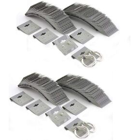 200Pc Gray Plain Hanging 1.5" x 1.5" Earring Card with Lip Jewelry Display Hang