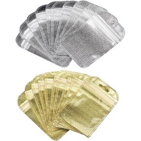 100 Pcs Diamond Painting Ziplock Bags Plastic Clear Jewelry Bags Resealable Foil Pouch Bags Small Business Sample Bags Packaging Bags 8.5 x 13 cm