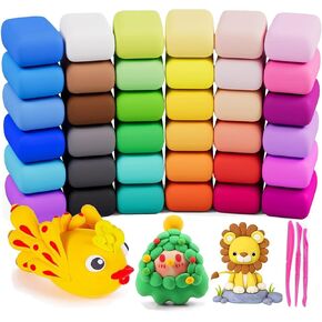Air Dry Clay - 36 Colors Modeling Clay Kit, Air Dry Magic Clay, Best Gift for Boys & Girls DIY Molding Kids, with Sculpting Tools, Kids Art Crafts