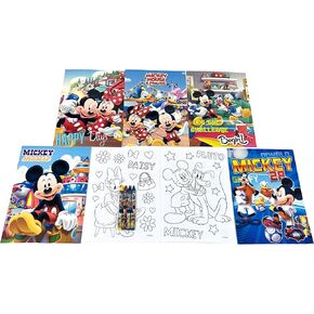 12 Sets of Disney Mickey Mouse & Friends Coloring Books and Crayon Set Children Party Favors Bag Filler