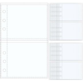 Mogoostry A7 Sheet Protectors for 6 Ring Binder, 20 Sheets Clear Page Protectors Plastic Photo Card Sleeves Double Layer 2 Pockets Per Page