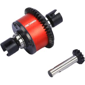 RCAWD 43T Diff Complete w/Diff Pinion 13T 40Cr Steel Front/Rear LOS242033 LOS242042 for 1/8 Losi LMT LOS04021 LOS04022 Upgrade Parts (Red)
