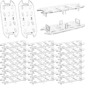 36 PCS Plastic Drain Shelf for 1/6 Size Food Pan Clear Plastic Grate Acrylic Food Drain Trays Plastic Drain Pan Clear Drain Tray for Food Fruit Vegetables Sink Teapot Dish Kitchen Restaurant