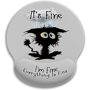 Funny Cute Mouse Pad with Wrist Rest, Dumpster on Fire Ergonomic Mouse Pads Wrist Support for Desk, Mousepad for Wireless Mouse Gaming Laptop Work Home Desk Accessories Office Supplies Decor