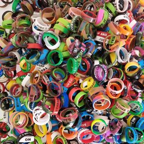 100Pcs Silicone Rings Anti Slip SIlicone Bands- Diameter 22mm