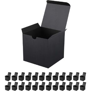 JINMING 25 Small Gift Boxes 2x2x2 Inches, Gift Boxes with Lids, Matte Black Gift Boxes Bulks for Christmas, Father's Day, Cupcake, Candy, Birthday, Groomsman Proposal Boxes for Light Gifts