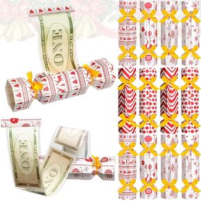 Motipuns 12 Pcs Christmas Surprise Money out Pull Pouch Candy Cash Gift Box Money Holder Funny Xmas Gift Box DIY Christmas Kit for Women Men Adults Holiday Christmas Party