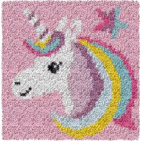 YP Latch Hook Kits for Kids Adults DIY Rug Tapestry Kits with Printed Canvas Embroidery Kits Festival Gifts Home Decoration (A)