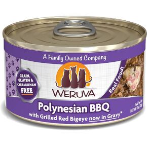 Weruva Classic Cat Food, Polynesian BBQ with Grilled Red Bigeye in Gravy, 3oz Can (Pack of 24)