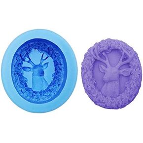 Silicone Mold Deer Head, Antlers Craft Art Silicone Soap Mold, Craft Mold DIY Handmade Milu Deer Soap Mold - The Best Handmade Gifts