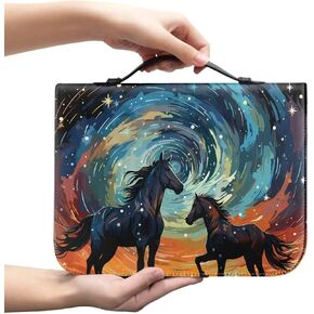 Cross Bible Covers for Man Multi-Functional Bible Carrying Case for Women Girls Large Bible Covers with Zipper and Handle for Study Bible Bible Bag