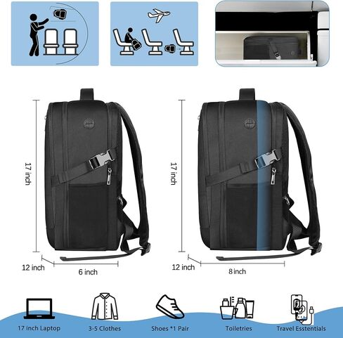 Carry On Backpack Large Travel Backpack fits 15.6in Laptop Flight Approved Carry On Bag for Men Women Luggage Daypack in Saudi Arabia