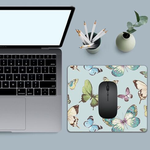 Mouse Pad, Square Mousepad, Personalized Premium-Textured, Non-Slip Rubber Base Mouse Mat, Waterproof Gaming Mouse Pad for Wireless Mouse, Computers, Laptop, Office, Home (Colorful Butterfly) in Kuwait