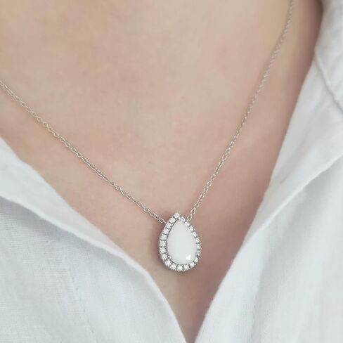 DIY Breast Milk Jewelry Making KIT, Sterling Silver Halo Teardrop Breastmilk Necklace/Ring, Mother's Day/Christmas/Birthday Gift for Her in Kuwait