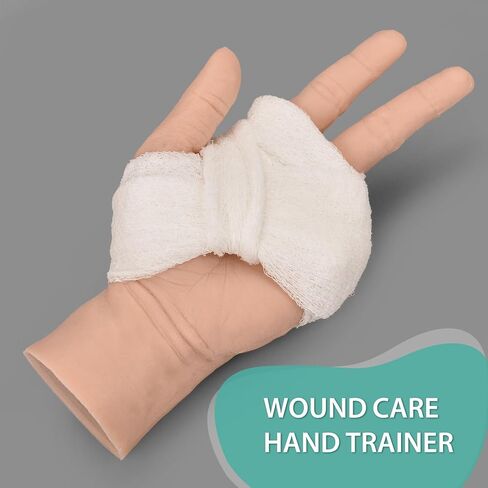 Wound Packing Hand Trainer, Trauma Hand Kit for Wound Care Demonstration Only, Wound Dressing Training Hand for Medical Education, Medium Skin in Kuwait